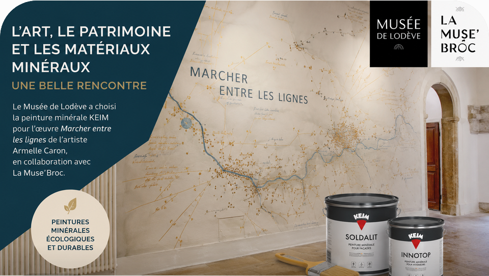 Une peinture minérale pour une œuvre éphémère au Musée de Lodève